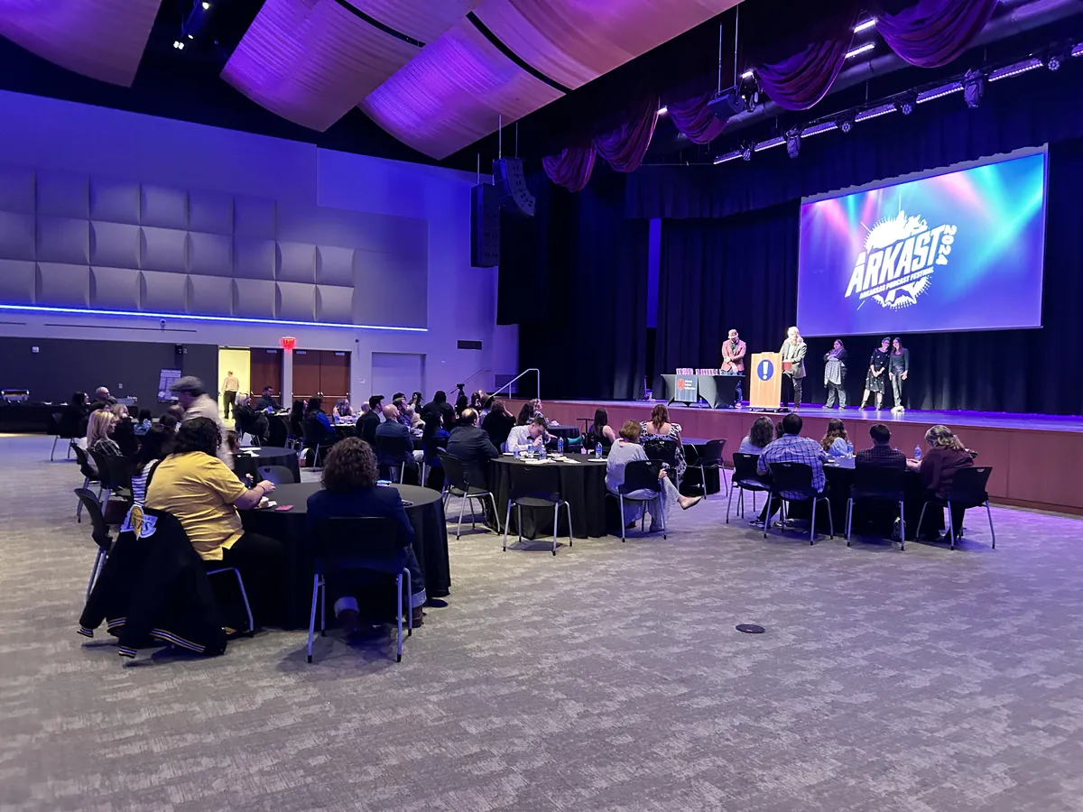 Audience seated facing the stage at the 2024 ARKAST Awards