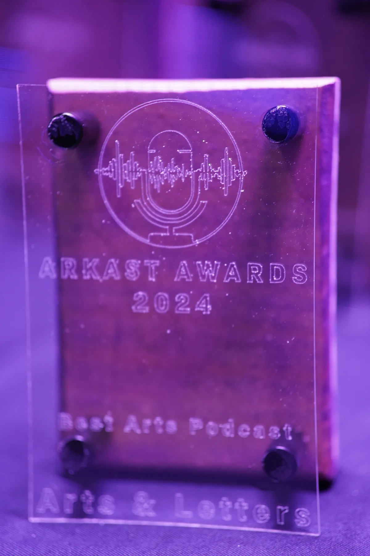 The Music and Arts trophy from the 2024 ARKAST Awards