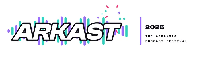 ARKAST 2026 wave mark, horizontal, full color, for light backgrounds