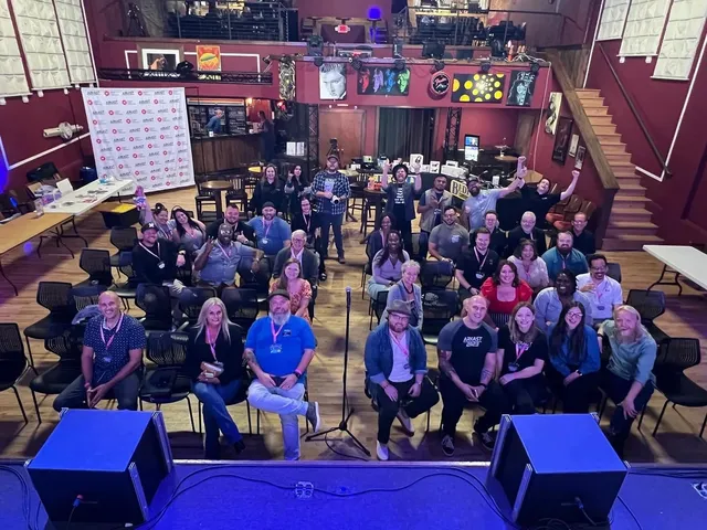 The ARKAST crowd posed for a group photo